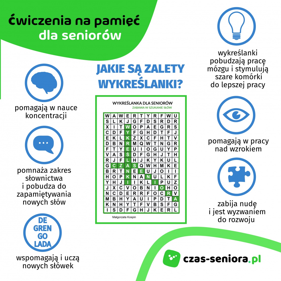 ćwiczenia pamięciowe, gra pamięciowa dla seniorów, łamigłówki dla seniorów, ćwiczenia na pamięć