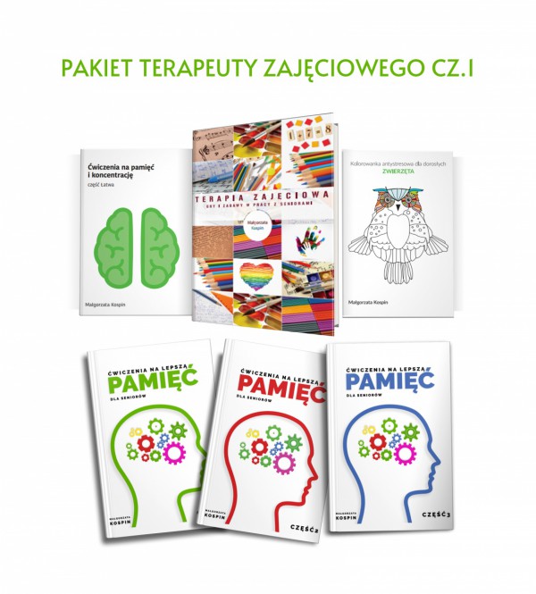 pakiet dla seniorów, ćwiczenia na pamięć i koncentrację, pakiet terapeuty zajęciowego, terapia zajęciowa, terapia zajęciowa dla seniorów, terapia dla osób starszych